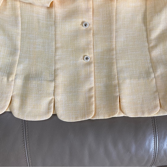 💐vintage yellow short sleeve blazer - Picture 3 of 7